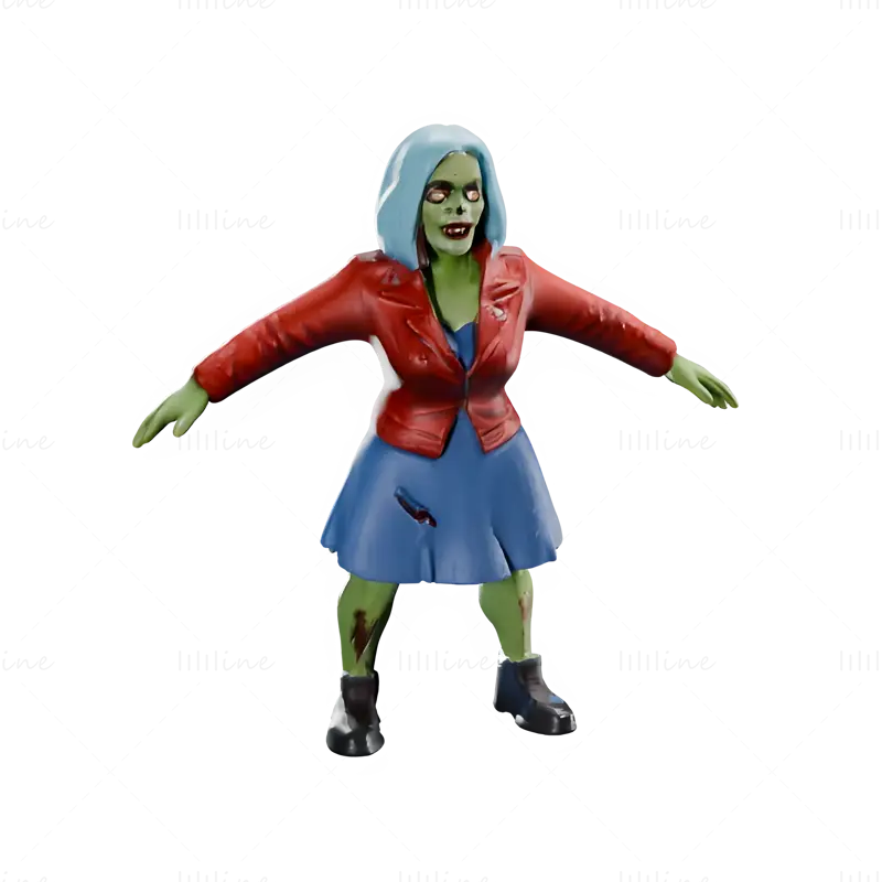 Zombie Trio 3D Print Model: Grozljivi spremljevalci