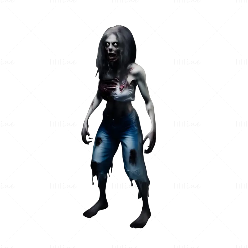 Zombie Trio 3D Print Model: Grozljivi spremljevalci