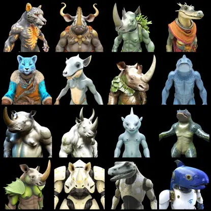 ZooMorphs™ Fantasy Creature 3D Print Model Collectie