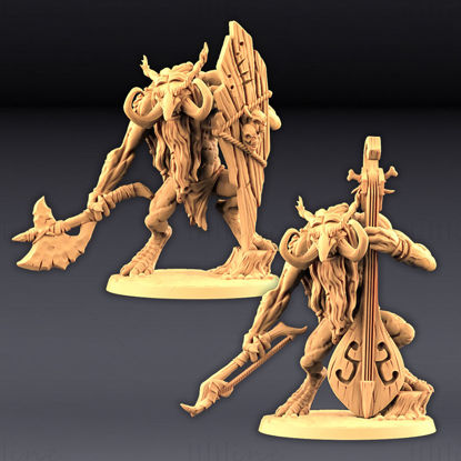 Zukki - 大提琴巨魔 - 音乐家和战士巨魔 3D 打印模型 STL