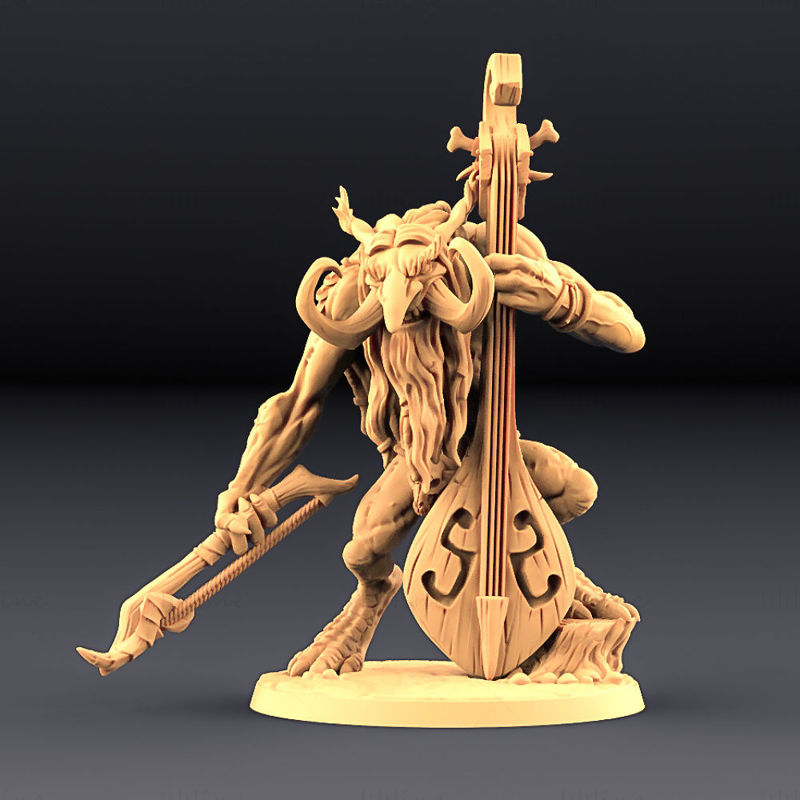 Zukki - O Violoncelista Troll - Músico e Guerreiro Troll Impressão 3D Modelo STL