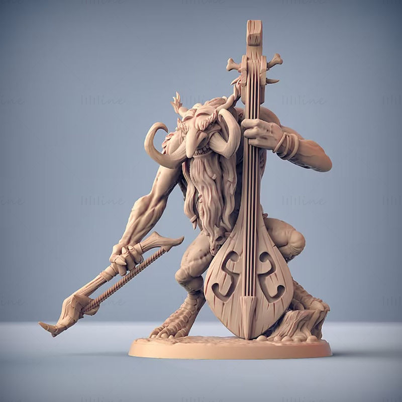 Zukki - O Violoncelista Troll - Músico e Guerreiro Troll Impressão 3D Modelo STL